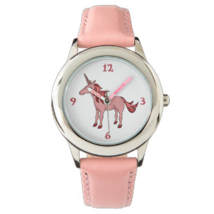 Montre Unicorne Dessinatrice De Dormir Rose Cute