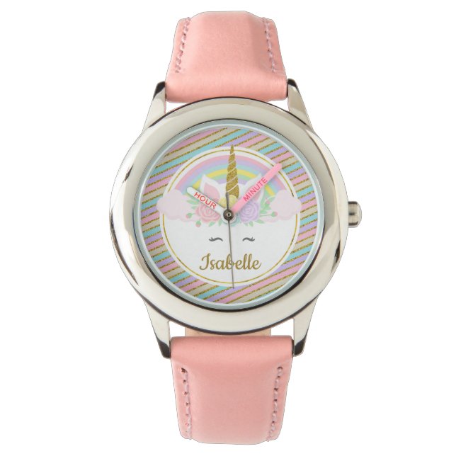 Montre Unicorne Personnalisée Enfants (devant)