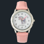 Montre Unicorne personnalisée pour enfants<br><div class="desc">Une montre magique de licorne d'aquarelle. Parfait pour retourner à l'école,  anniversaire ou cadeau de Noël.</div>