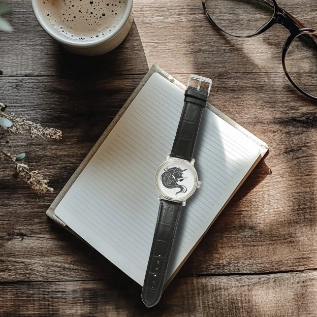 Montre Unicorne tribale noire (Créateur téléchargé)
