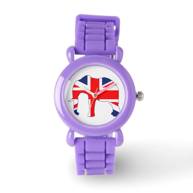 Montre Union Jack Elephant British Flag Watch (Recto)
