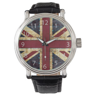 Montre Union Jack grunge