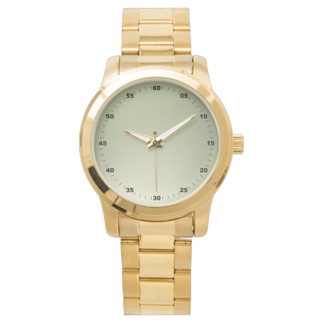Montre Unisexe Oversize  Numéros Or (devant)