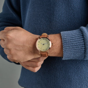Montre Unisexe Rose Gold Vintage surdimensionné