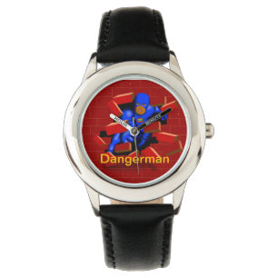 Montre urbaine de fracas de mur de super héros de