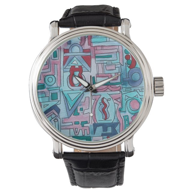 Montre Urban Street Two-Funky Abstract Geometric Art (devant)