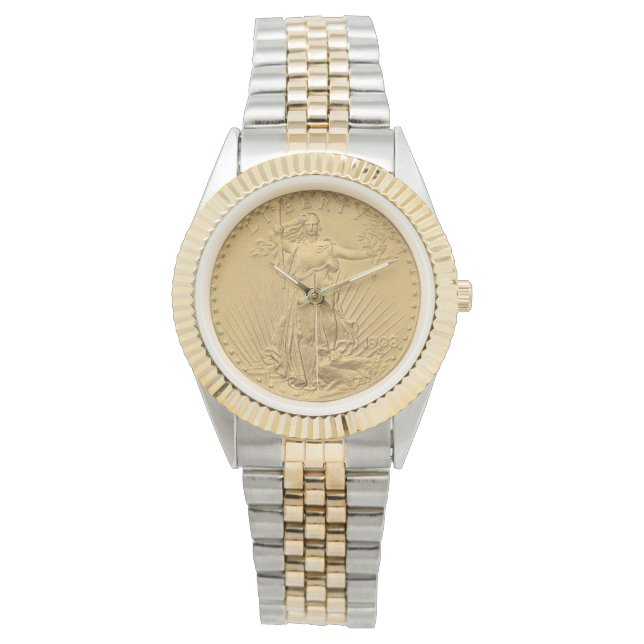 Montre USA Double Eagle St Gaudens 1908 Gold Coin 20$ (devant)