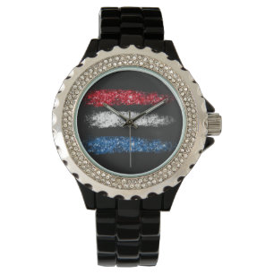 Montre *~* USA . Drapeau Abstrait américain moderne