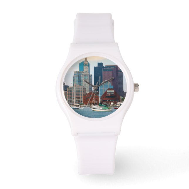 Montre USA, Massachusetts. Skyline Waterfront de Boston (Recto)