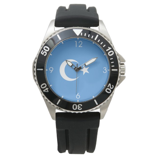 Montre Uyghur Flag of East Turkistan (Uyghuristan) (devant)