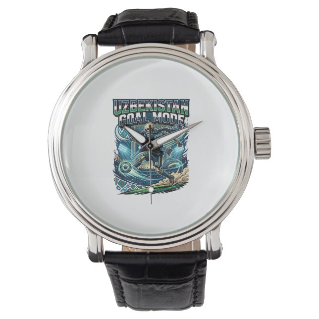 Montre Uzbekistan Mode de but squelette attaquant Nations (devant)