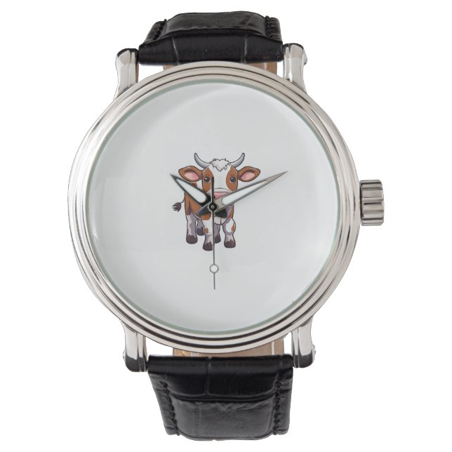Montre Vache charmante au dessin (devant)
