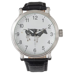 Montre Vache noire et blanche