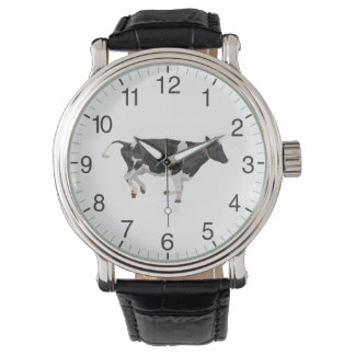 Montre Vache noire et blanche