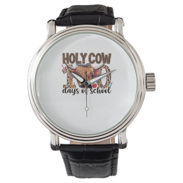 Montre Vache Sainte 100 Jours D'École 100E Jour Enseigner (devant)