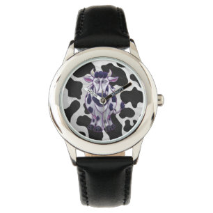 Montre Vache Sauvage Moi Noir et Blanc