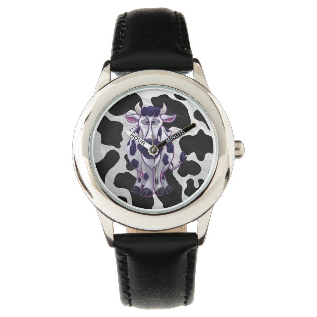 Montre Vache Sauvage Moi Noir et Blanc (devant)