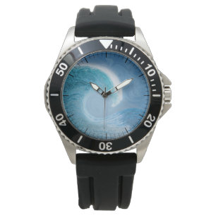 Montre Vague Bleue Artistique