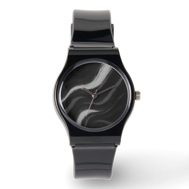 Montre Vague de Marbre Sombre (Recto)