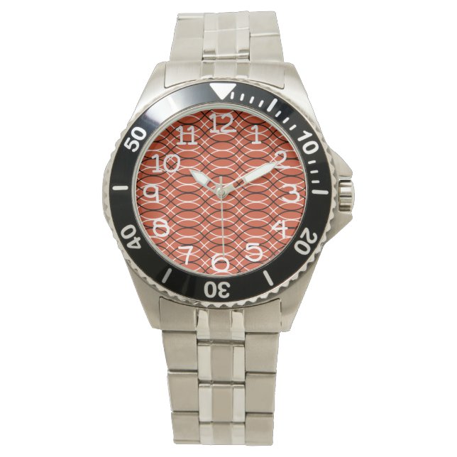 Montre Vagues orange (devant)