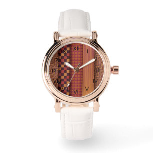 Montre Vagues Rétro et Motif Géométrique du Milieu du Siè