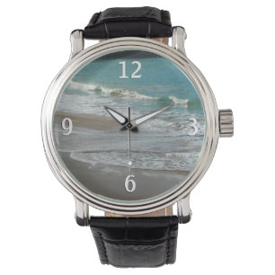 Montre Vagues sur la plage bleu turquoise Océan