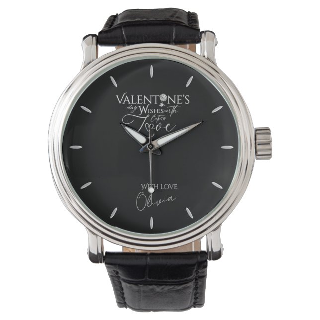 Montre Valentine's day Minimalist Lettering (devant)