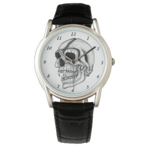Montre Vampire Crâne noir et blanc