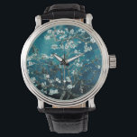 Montre Van Gogh Almond Blossoms : Turquoise foncé<br><div class="desc">Artiste : Vincent Van Gogh Titre : Fleurs d'amandes modifiées par 2sweet4wordsDesigns/ Pure Vintage Love</div>