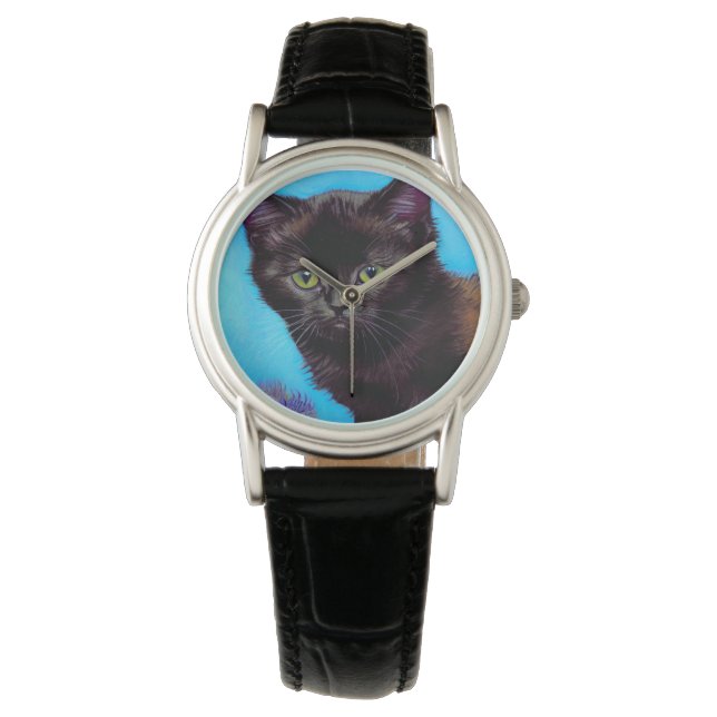 Montre Van Gogh Chat et fleurs (devant)