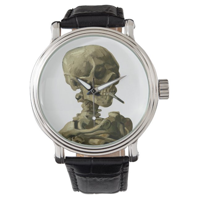 Montre Van Gogh, Skeleton with a burning cigarette (devant)