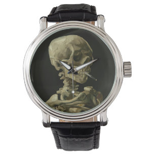 Montre Van Gogh, squelette avec une cigarette allumée