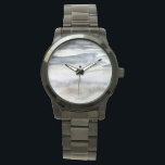 Montre Vaporisateur de sel neutre<br><div class="desc">Vaporisateur de sel neutre I de Victoria Borges. Blues et gris se côtoient dans un style aquarelle pour créer de pittoresques collines ondulantes.</div>