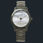 Montre Vaporisateur de sel neutre<br><div class="desc">Vaporisateur de sel neutre I de Victoria Borges. Blues et gris se côtoient dans un style aquarelle pour créer de pittoresques collines ondulantes.</div>