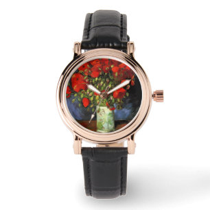 Montre Vase avec des pavots rouges par Vincent Van Gogh