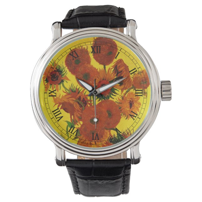 Montre Vase de fleurs avec 15 tournesols Vincent van Gogh (devant)