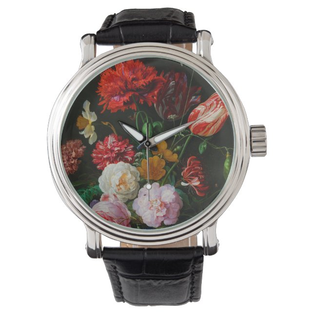 Montre Vase de verre avec des fleurs (devant)