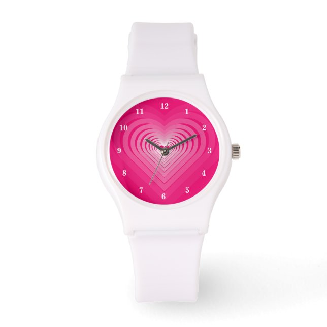 Montre Veille cardiaque rose (Recto)
