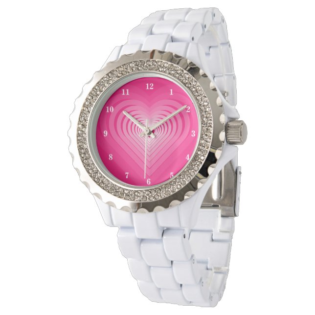 Montre Veille cardiaque rose (Incliné)
