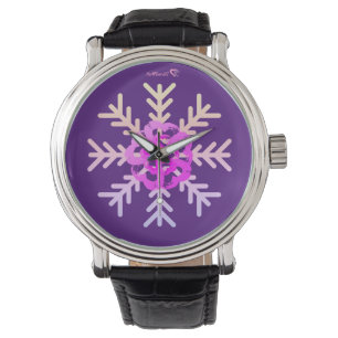 Montre Veille cardiaque Surveillance du flocon de neige p