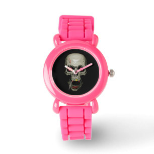 Montre Veille crâne aux yeux rouges