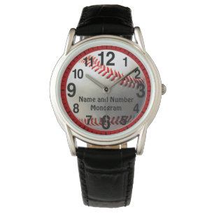 Montre Veille de baseball personnalisée pour hommes ou ga
