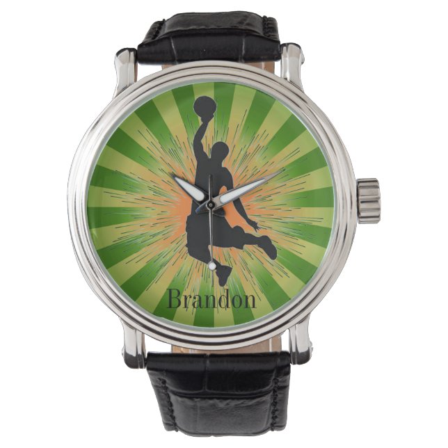 Montre Veille de conception de basket-ball personnalisabl (devant)