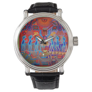 Montre Veille de la cérémonie rituelle de Huichol Shaman