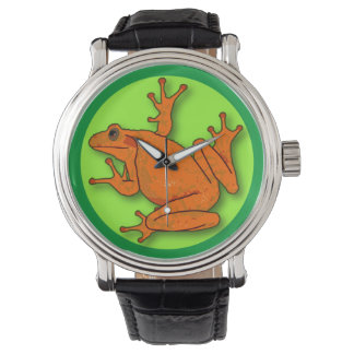 Montre Veille de la grenouille orange