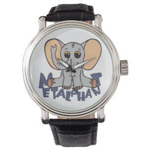 Montre Veille de l'éléphant métalphanumérique