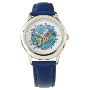 Montre Veille de Noël avec Père Noël et Sleigh