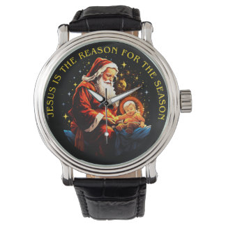 Montre Veille de Noël Jésus Anniversaire