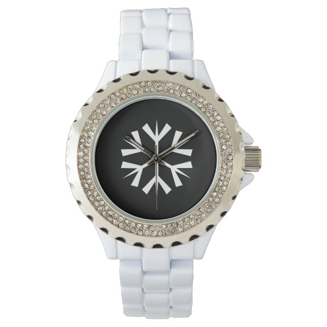 Montre Veille de Parties scintillant de vacances/Flocon d (devant)
