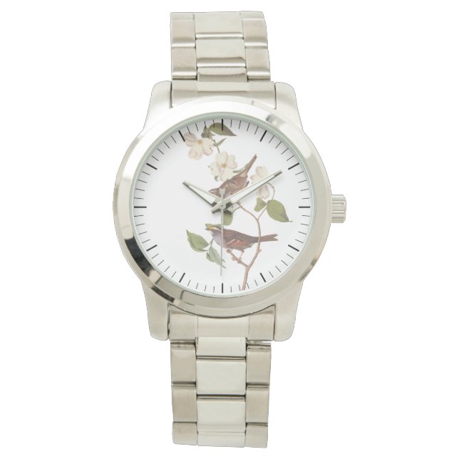 Montre Veille d'oiseaux de Bruant blanc (devant)